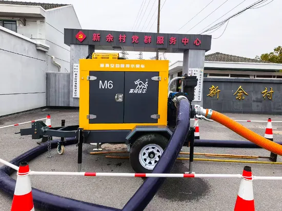 Factory Sold Diesel Engine Driven Large Displacement Vacuum Assisted Urban Drainage Pump 